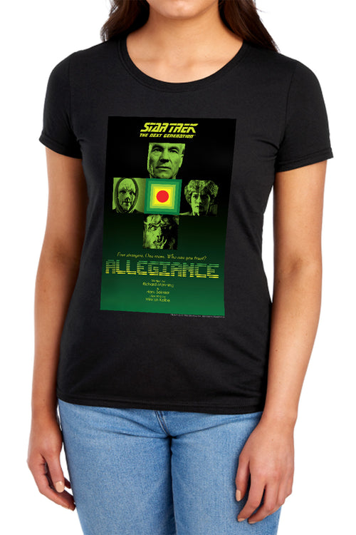 Star Trek Allegiance Black Womens T-Shirt