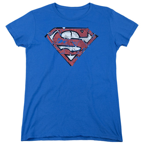 Superman Ripped and Shredded Womens T-Shirt