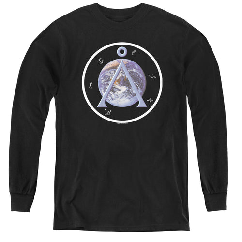 Stargate SG-1 Earth Emblem Youth Long Sleeve T-Shirt