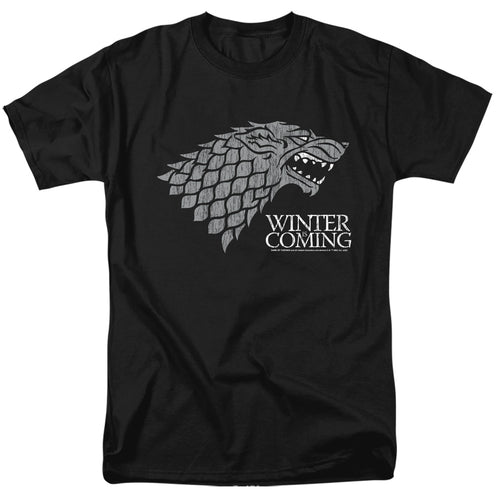 Game of Thrones Startk Winter Is Coming On Black T-Shirt
