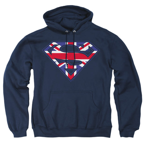 Superman Great Britian Shield Pullover Hoodie