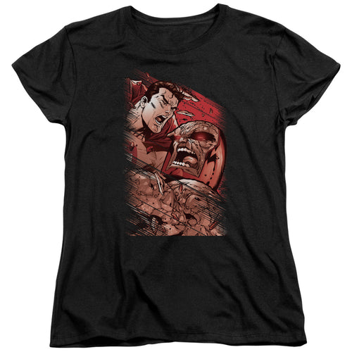 Superman Supes vs Darkseid Womens T-Shirt