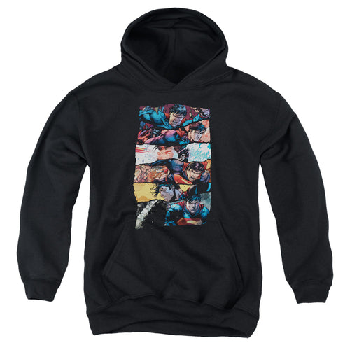Superman Torn Collage Youth Hoodie