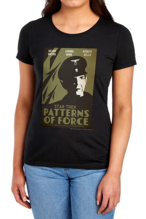 Star Trek Juan Ortiz Patterns of Force Black Womens T-Shirt