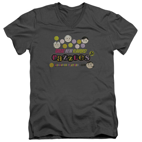 Dubble Bubble Razzles Retro Box V-Neck T-Shirt