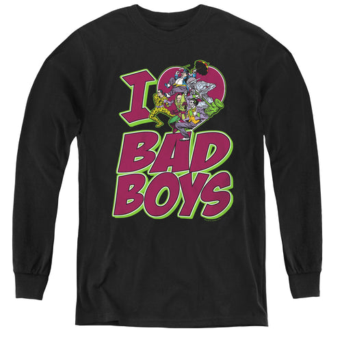 DC Comics I Heart Bad Boys Youth Long Sleeve T-Shirt