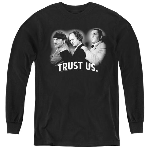 The Three Stooges Trust Us Youth Long Sleeve T-Shirt