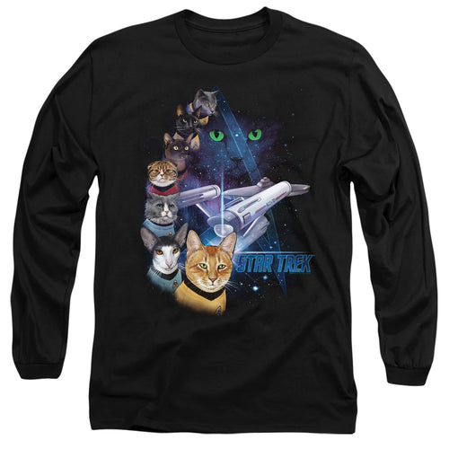 Star Trek Cats Feline Galaxy Long Sleeve T-Shirt