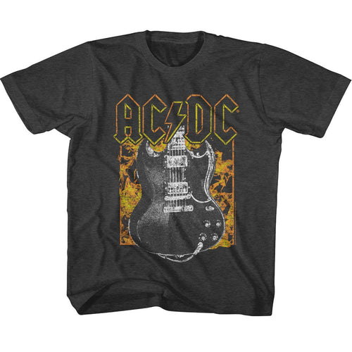 AC/DC Fire and Guitar Youth/Toddler T-Shirt