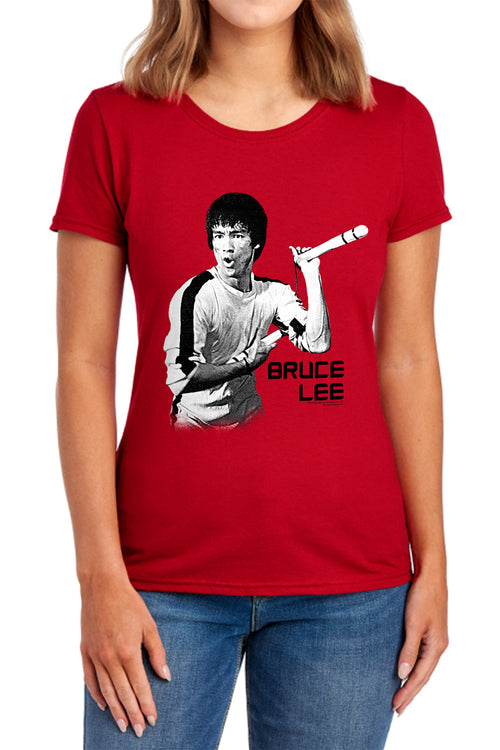 Bruce Lee Nunchucks Womens T-Shirt