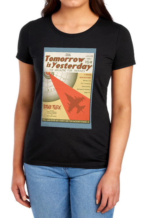 Star Trek Juan Ortiz Tomorrow is Yesterday Black Womens T-Shirt