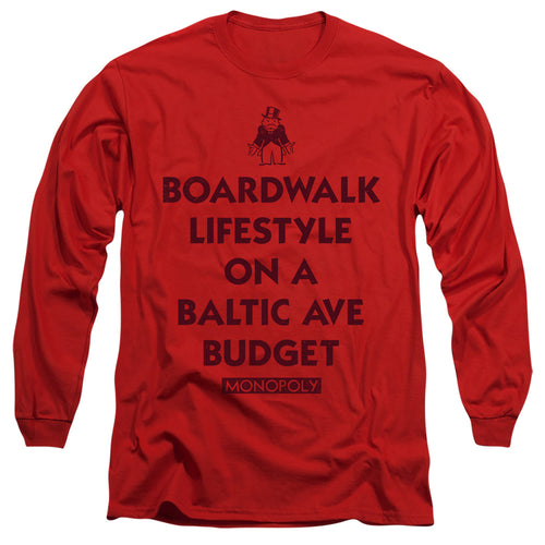 Monopoly Lifestyle vs Budget Red Long Sleeve T-Shirt