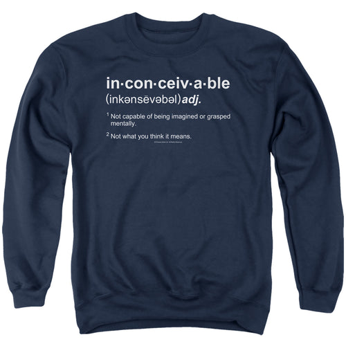 The Princess Bride Definition Navy Crewneck Sweatshirt