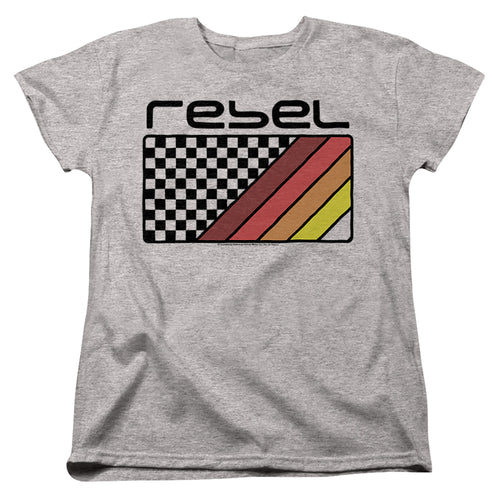 Honda Rebel Checkers And Stripes Womens T-Shirt