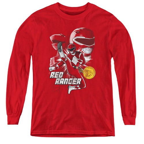 Mighty Morphin Power Rangers Red Ranger Youth Long Sleeve T-Shirt