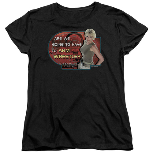 Stargate SG-1 Arm Wrestle Womens T-Shirt