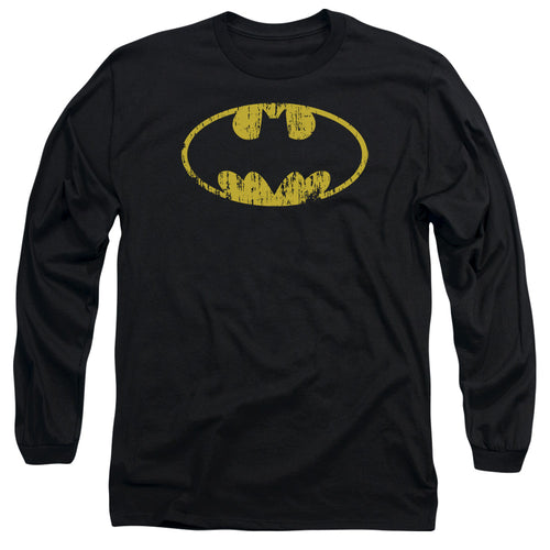 Batman Classic Logo Distressed Long Sleeve T-Shirt