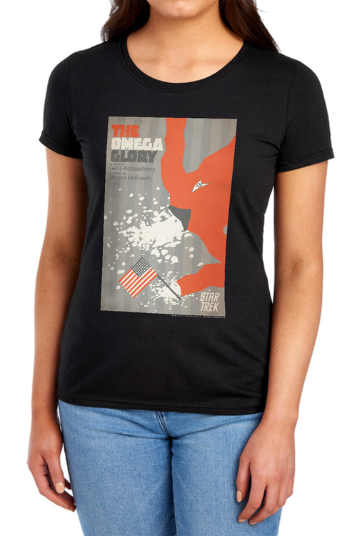 Star Trek Juan Ortiz The Omega Glory Black Womens T-Shirt