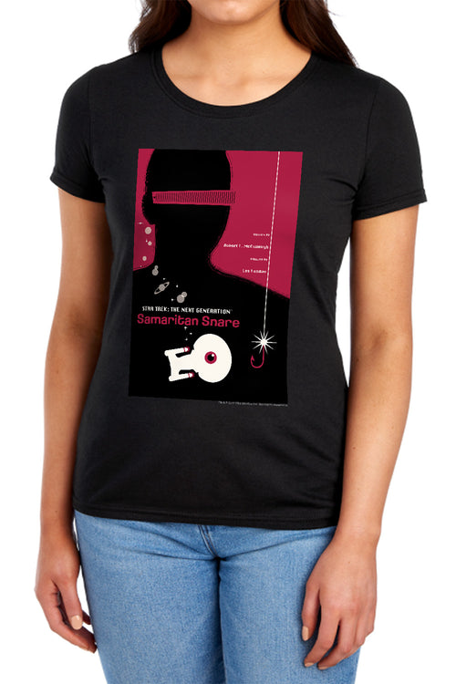 Star Trek Samaritan Snare Black Womens T-Shirt