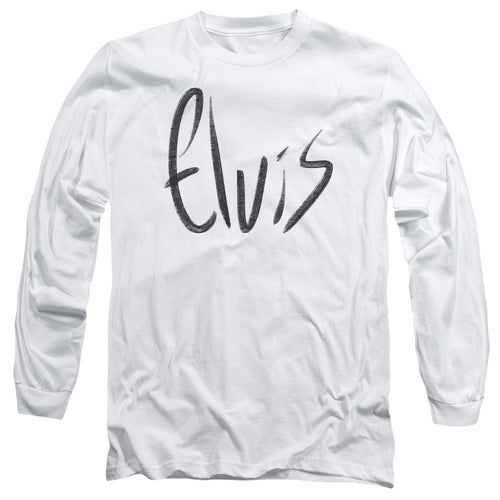 Elvis Presley Sketchy Name Long Sleeve T-Shirt