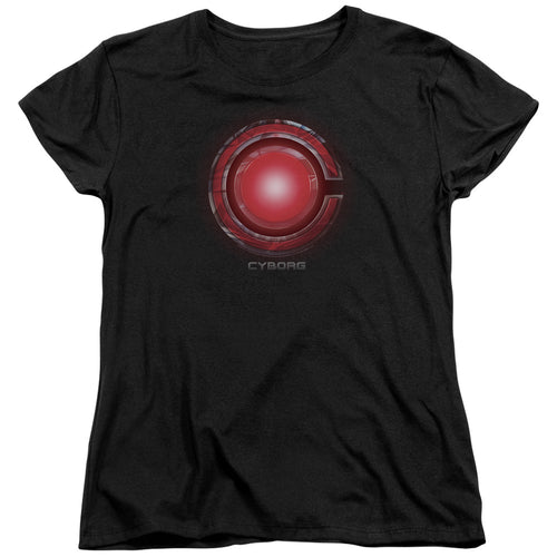 Justice League Cyborg Logo Womens T-Shirt