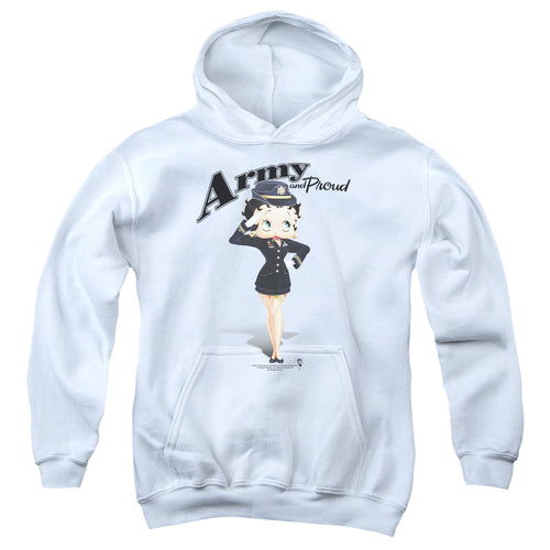 Betty Boop Army Boop Youth Hoodie