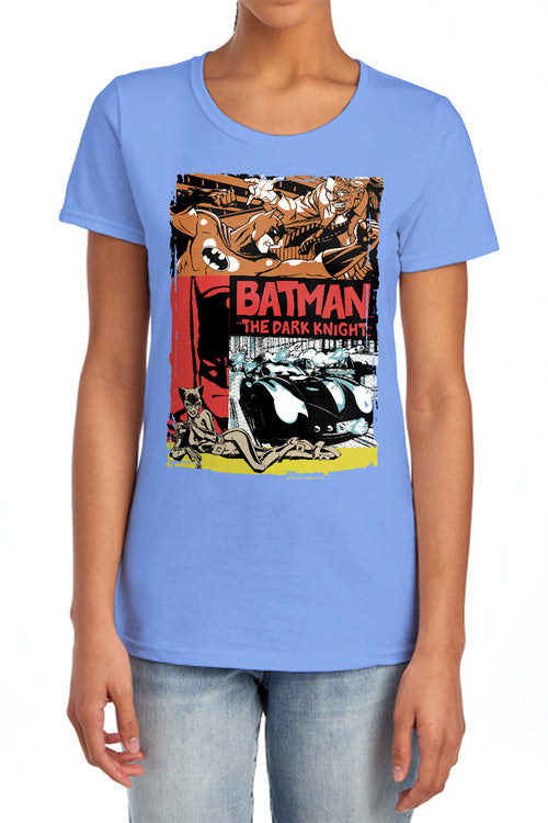 Batman Old Movie Poster Womens T-Shirt