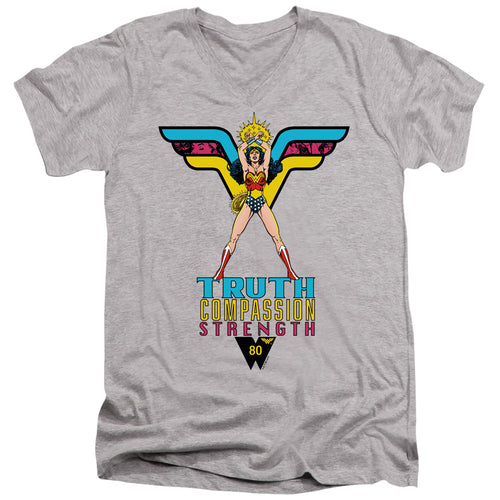 Wonder Woman Truth, Compassion, Strength V-Neck T-Shirt
