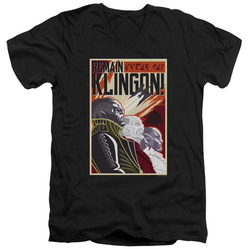 Star Trek Discovery Remain Klingon Poster V-Neck T-Shirt