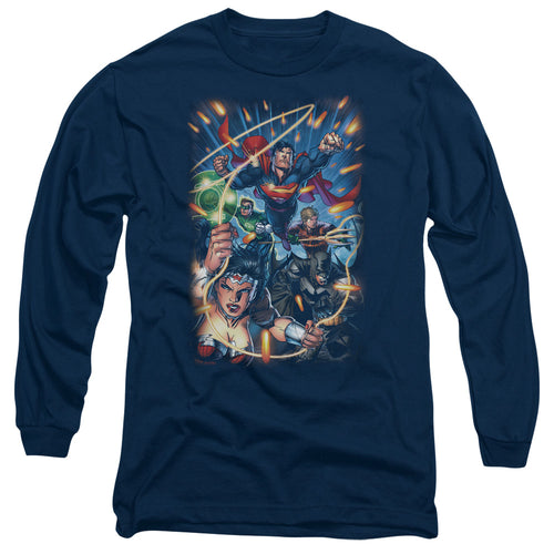 Justice League Under Attack Long Sleeve T-Shirt