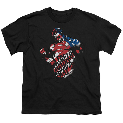 Superman The American Way Text Youth/Toddler T-Shirt