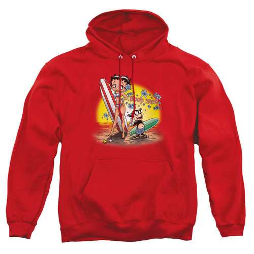 Betty Boop Boop Surf Beach Pullover Hoodie