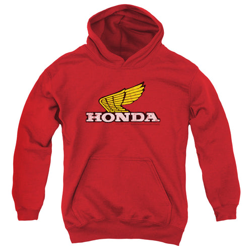 Honda Yellow Wing Logo Youth Hoodie