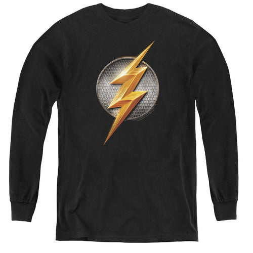 Justice League Flash Logo Youth Long Sleeve T-Shirt