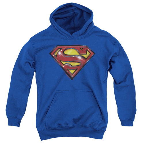 Superman Airbrush Logo Youth Hoodie