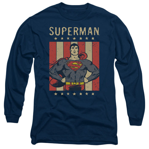 DC Comics Retro Liberty Long Sleeve T-Shirt
