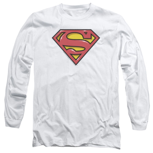 Superman Airbrush Shield Long Sleeve T-Shirt