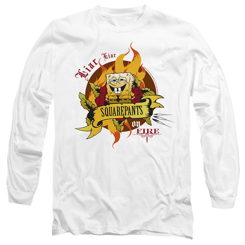 Spongebob Squarepants Liar Liar Pants on Fire Long Sleeve T-Shirt
