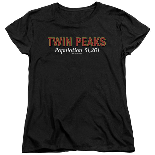 Twin Peaks Population Womens T-Shirt