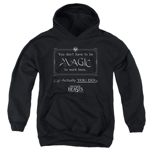 Fantastic Beasts Magic To Work Here Youth Hoodie