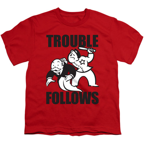 Monopoly Trouble Follows Evergreen Youth/Toddler T-Shirt