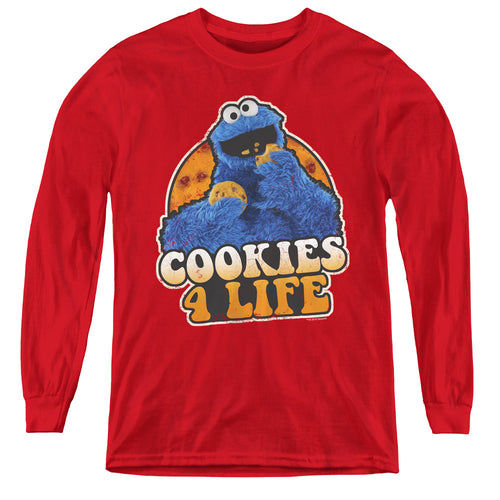Sesame Street Cookies 4 Life Youth Long Sleeve T-Shirt