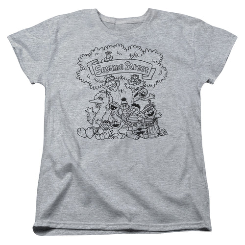 Sesame Street Simple Street Womens T-Shirt