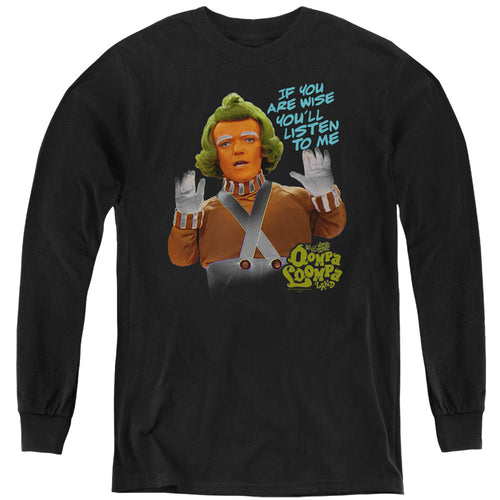 Willy Wonka & the Chocolate Factory If You Are Wise Youth Long Sleeve T-Shirt
