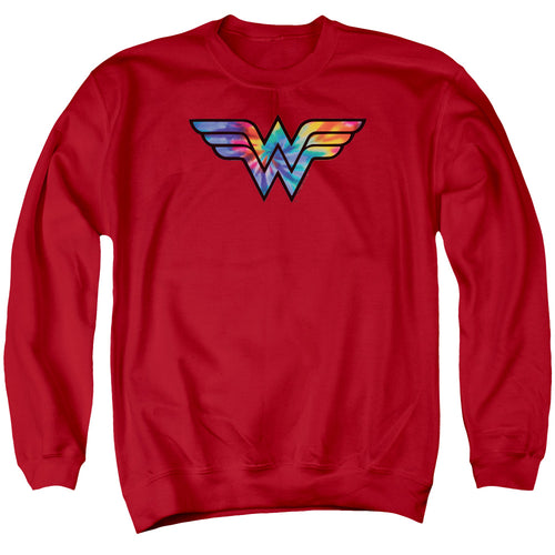Wonder Woman Wonder Woman Tie Dye Logo Crewneck Sweatshirt