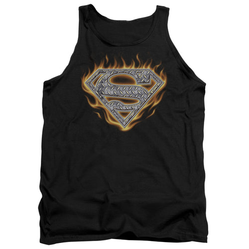 Superman Steel Fire Shield Tank Top