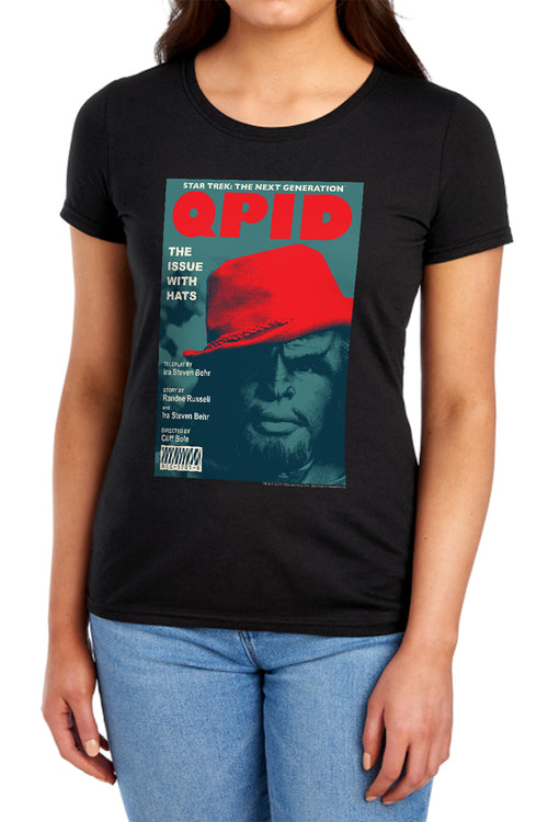 Star Trek Qpid Black Womens T-Shirt