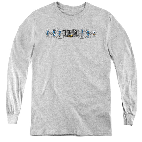 Batman Skateboard Bats Youth Long Sleeve T-Shirt