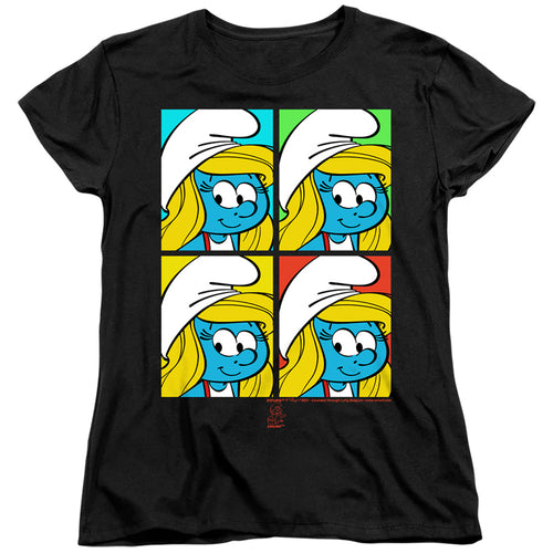 The Smurfs Smurfette Tiles Womens T-Shirt