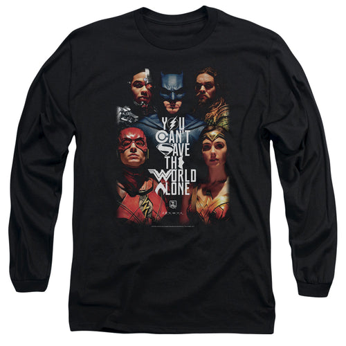 Justice League Save The World Poster Long Sleeve T-Shirt